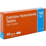 Cetirizine hydrochloride tablets in blister pack