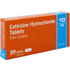 Cetirizine hydrochloride tablets in blister pack